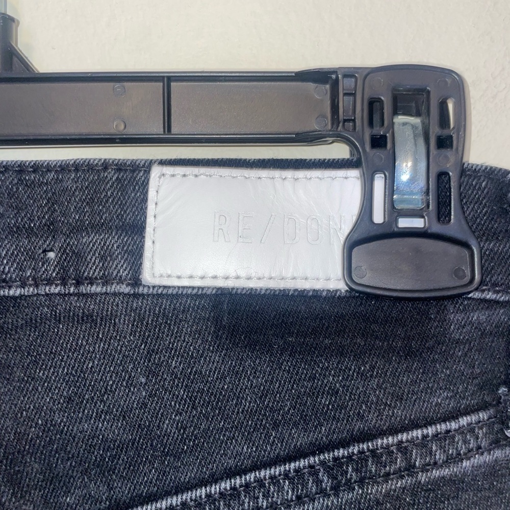 Re/Done 70s Stove Pipe High Waisted Black Jeans Size 24 - Picture 7 of 8